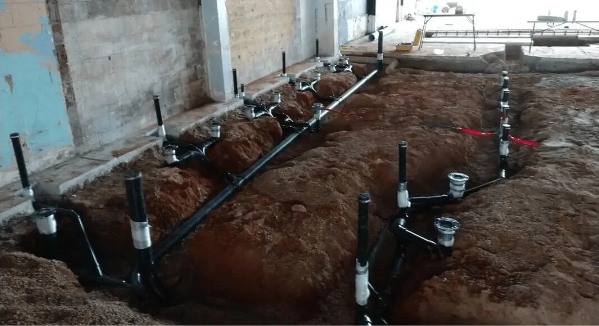 Stacked drainage pipe sections ready for a Toowoomba sewer repair